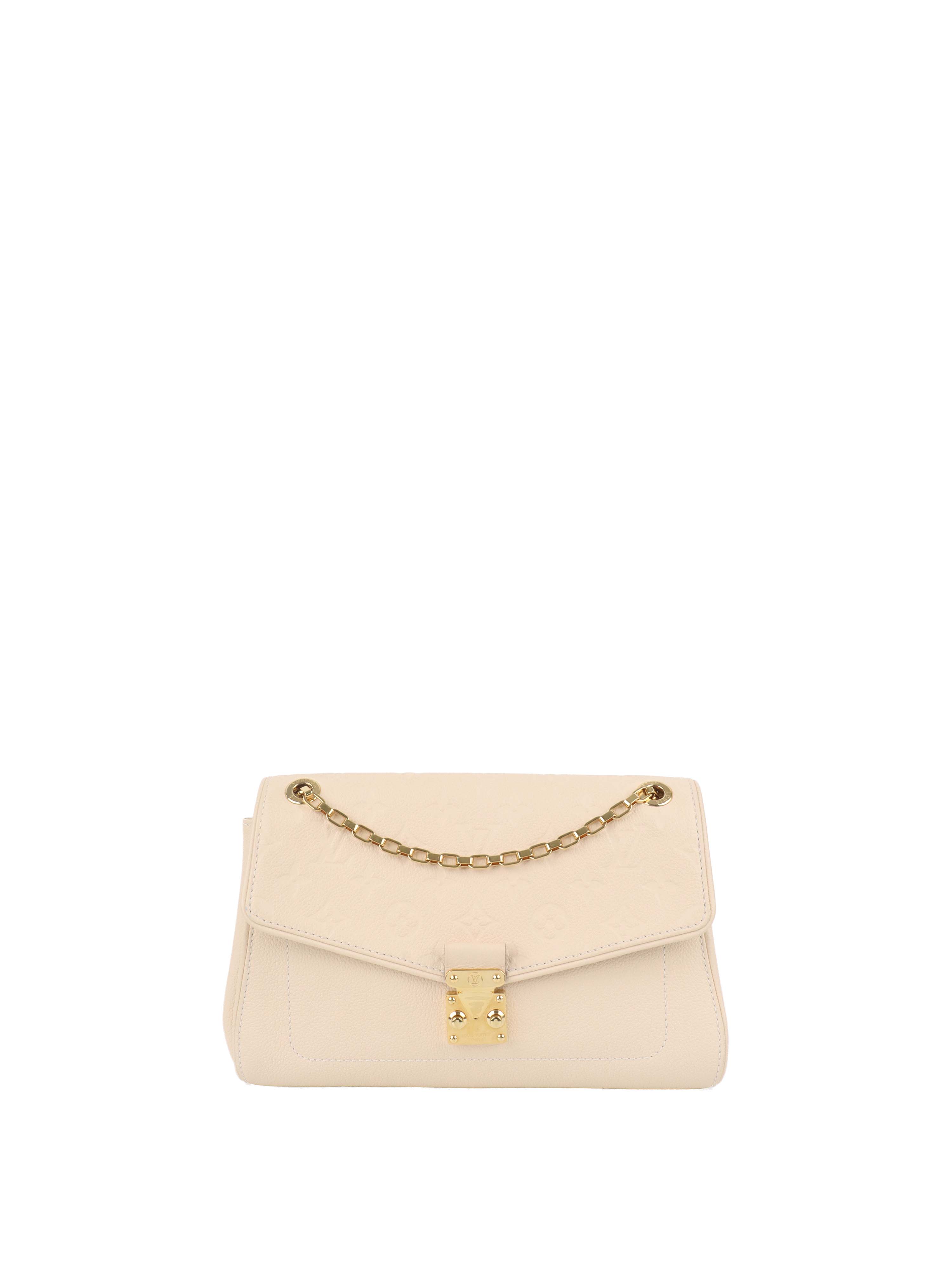Louis Vuitton Cream Monogram Empreinte Saint Germain PM Bag.
