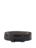 Hermes All Black Matte H Belt.