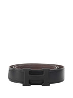 Hermes All Black Matte H Belt.