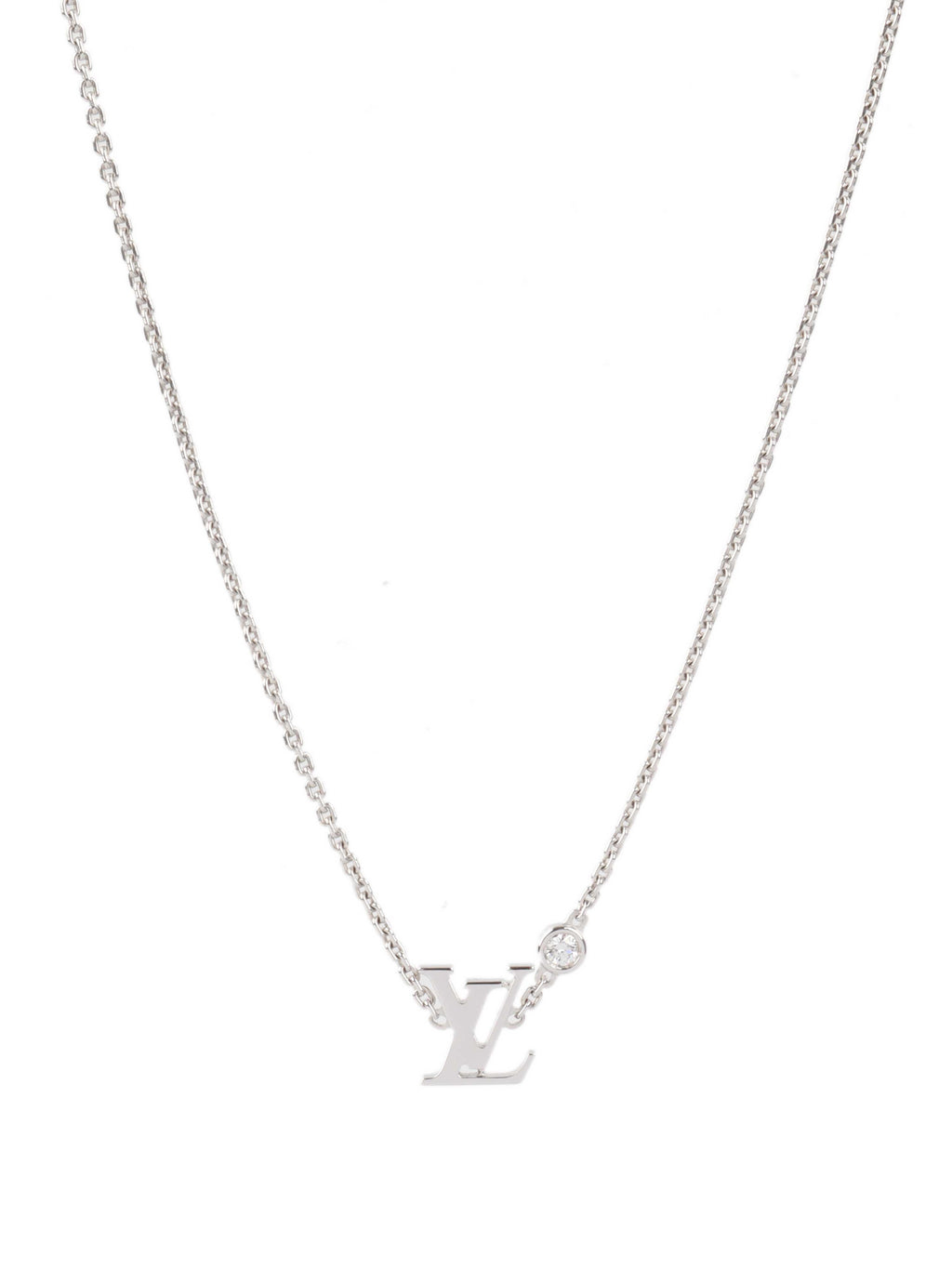 Louis Vuitton Idylle Blossom LV Pendant White Gold & Diamond.