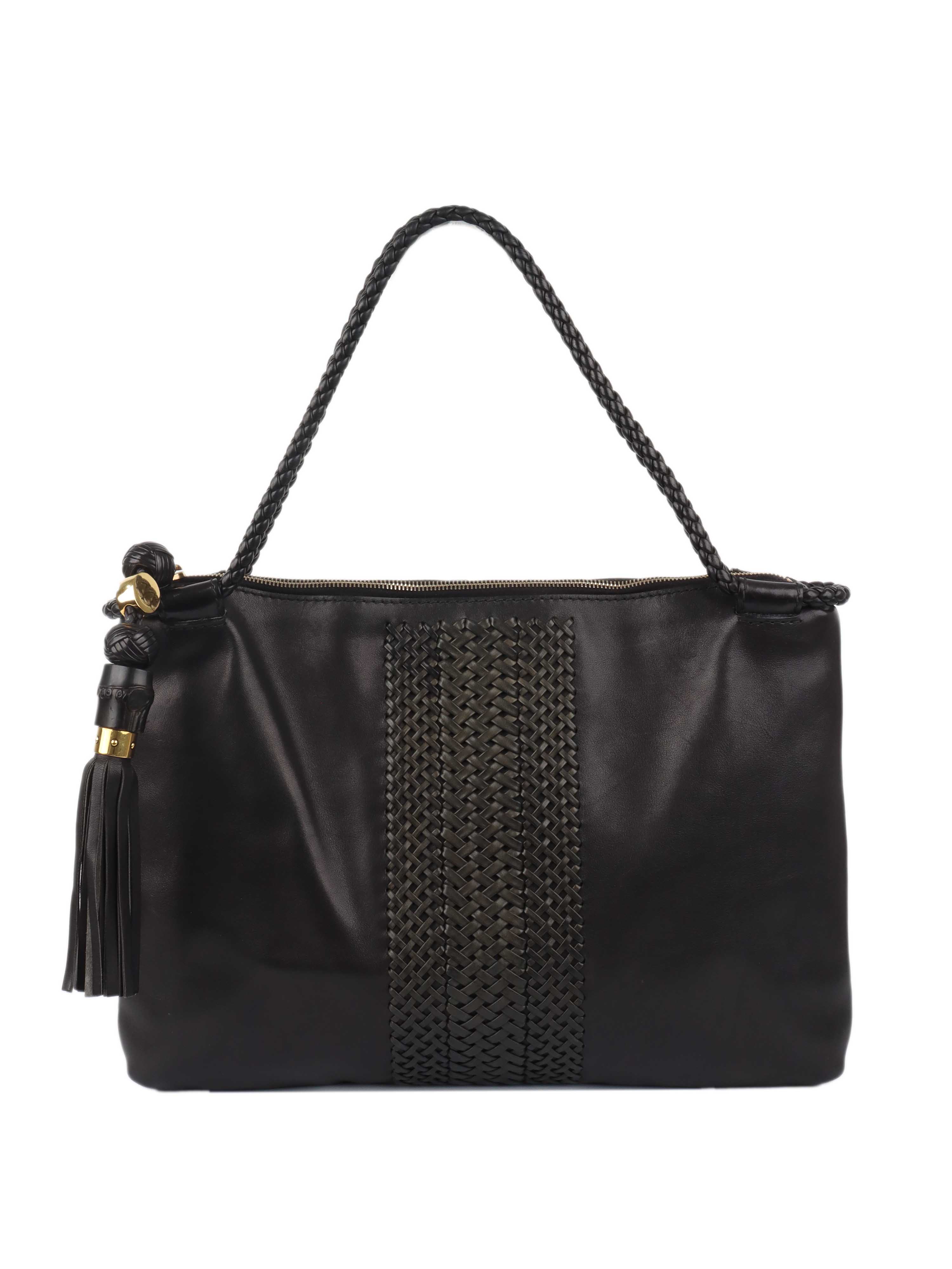 Gucci Black Leather Tote.