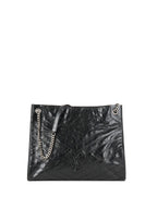Saint Laurent Black Vintage Leather Niki Shopping Tote