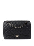 Chanel Black Caviar Maxi Double Classic Flap SHW.