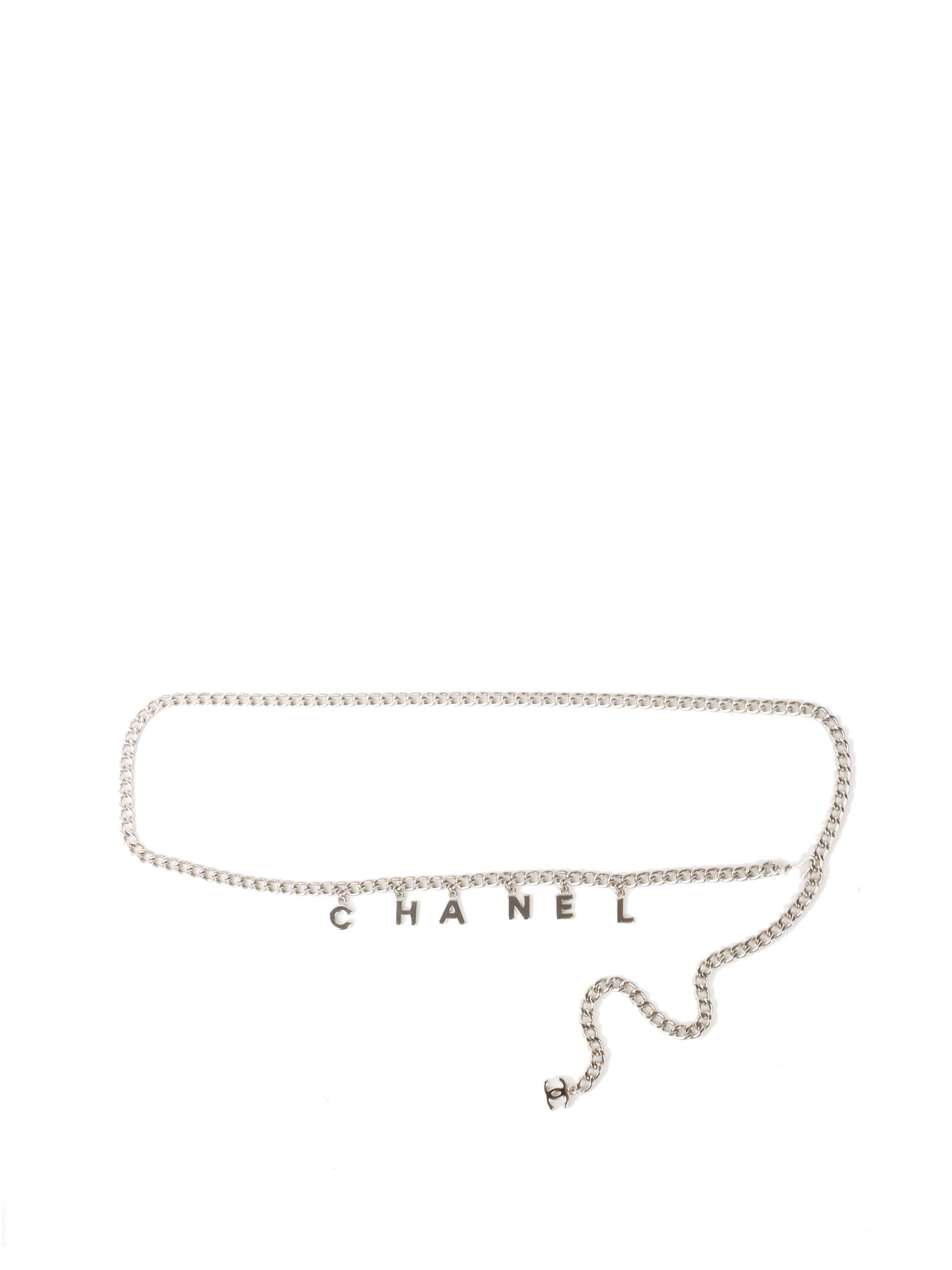 Chanel Silver Charm Chain Belt.