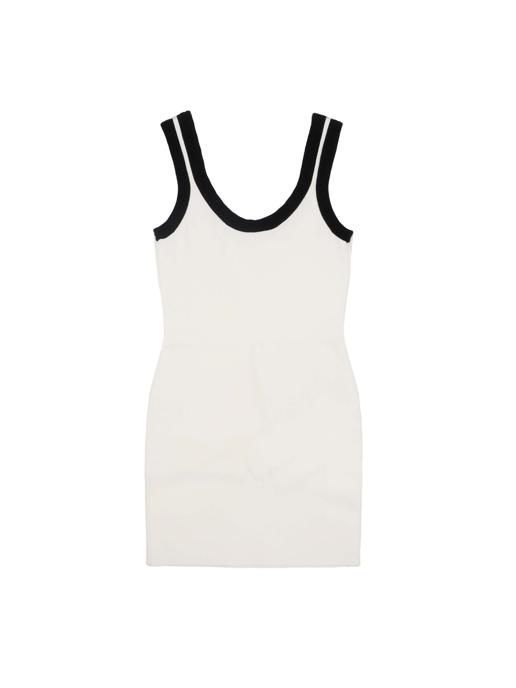 Alexander Wang Logo Trim White Mini Dress.
