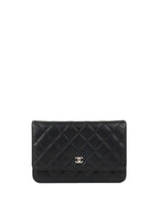 Chanel Black Lambskin Wallet on Chain SHW.