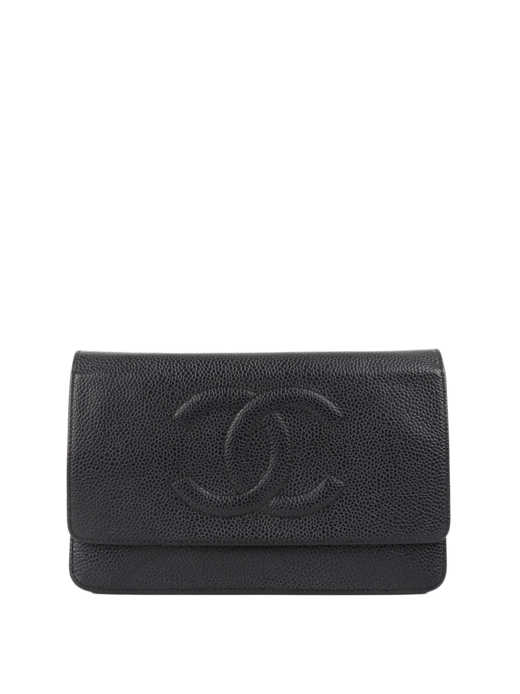 Chanel Black Caviar Wallet on Chain.