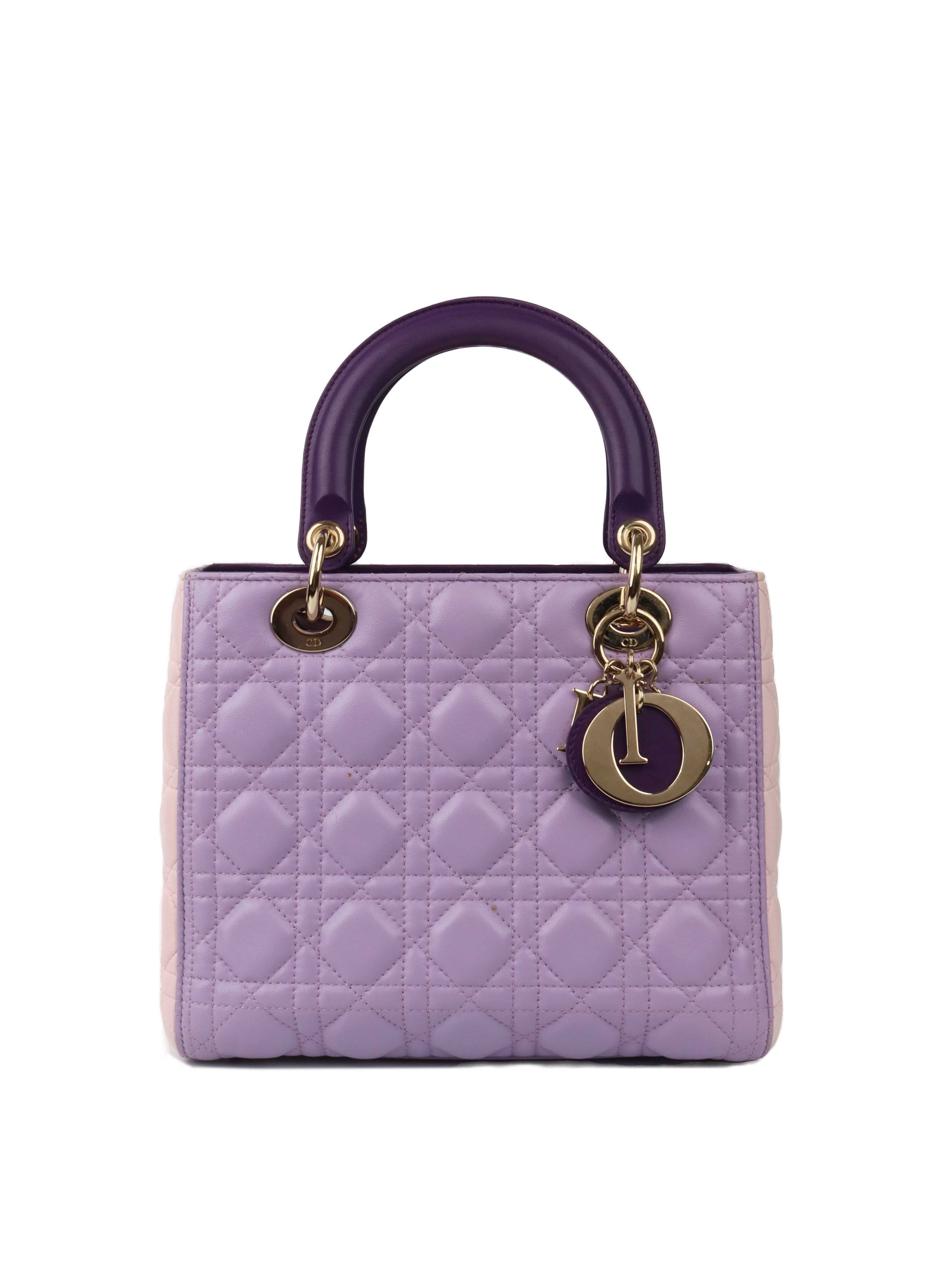 Christian Dior Purple Lambskin Limited Edition Lady Dior.