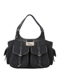 Dior Black Vintage Canvas Pocket Bag.