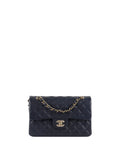 Chanel Small Navy Caviar Classic Flap LGHW.