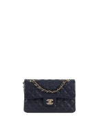 Chanel Small Navy Caviar Classic Flap LGHW.