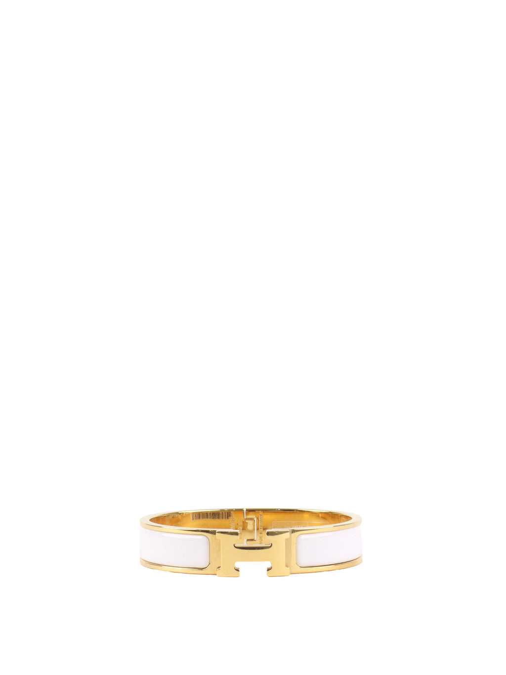 Hermes Blanc Clic H Bracelet.