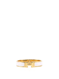 Hermes Blanc Clic H Bracelet.