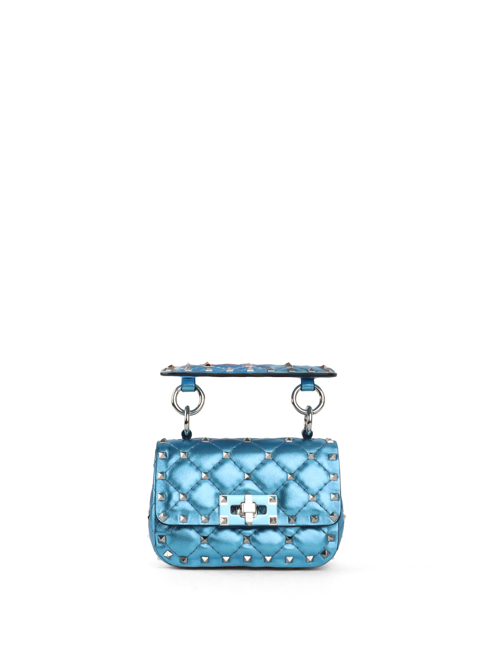 Valentino Blue Electric Cerulean Rockstud Spike Micro Bag