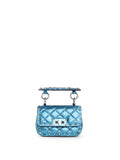 Valentino Blue Electric Cerulean Rockstud Spike Micro Bag