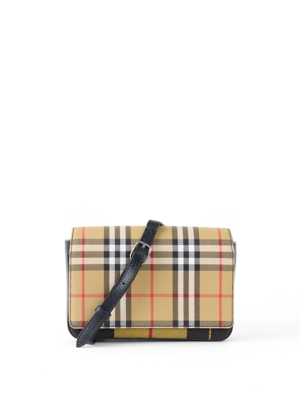 Burberry Beige/ Yellow Hampshire Crossbody Tartan Bag