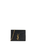 Saint Laurent Black Cassandra Wallet on Chain