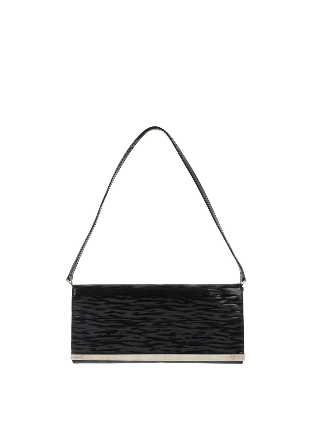 Louis Vuitton Black Patent Epi Clutch with Shoulder Strap.