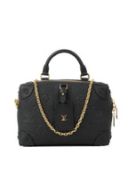Louis Vuitton Black Monogram Empreinte Petite Malle Souple Bag.