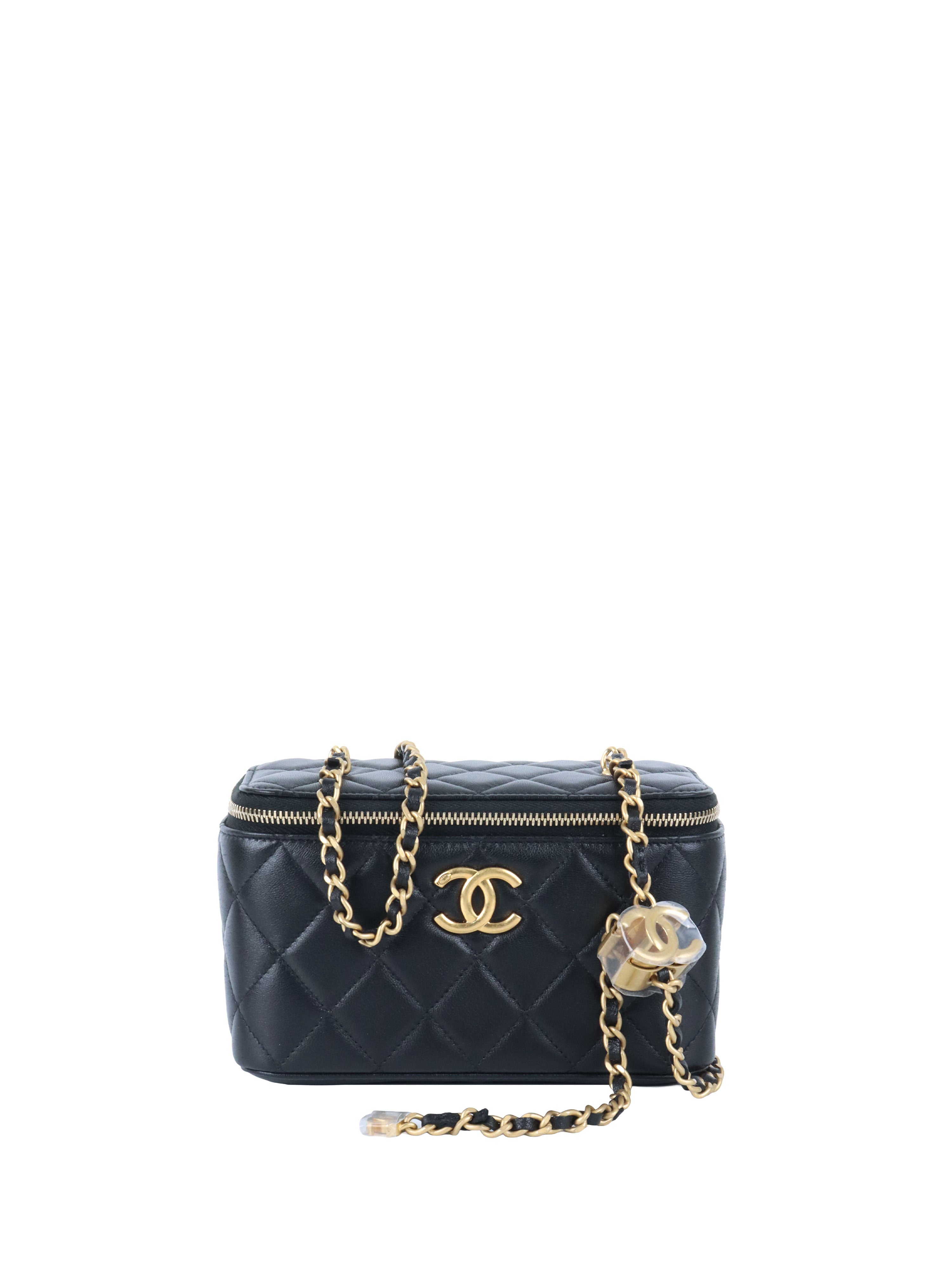 Chanel Lambskin Quilted Small Vanity Case