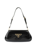 Prada Black Leather Shoulder Bag.