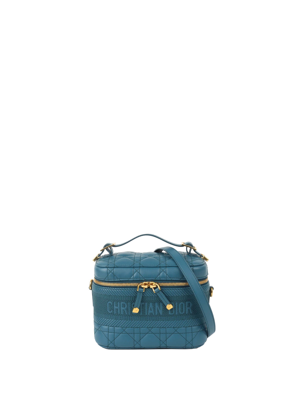 Dior Deep Blue Travel Vanity Case with Shoulder Strap.