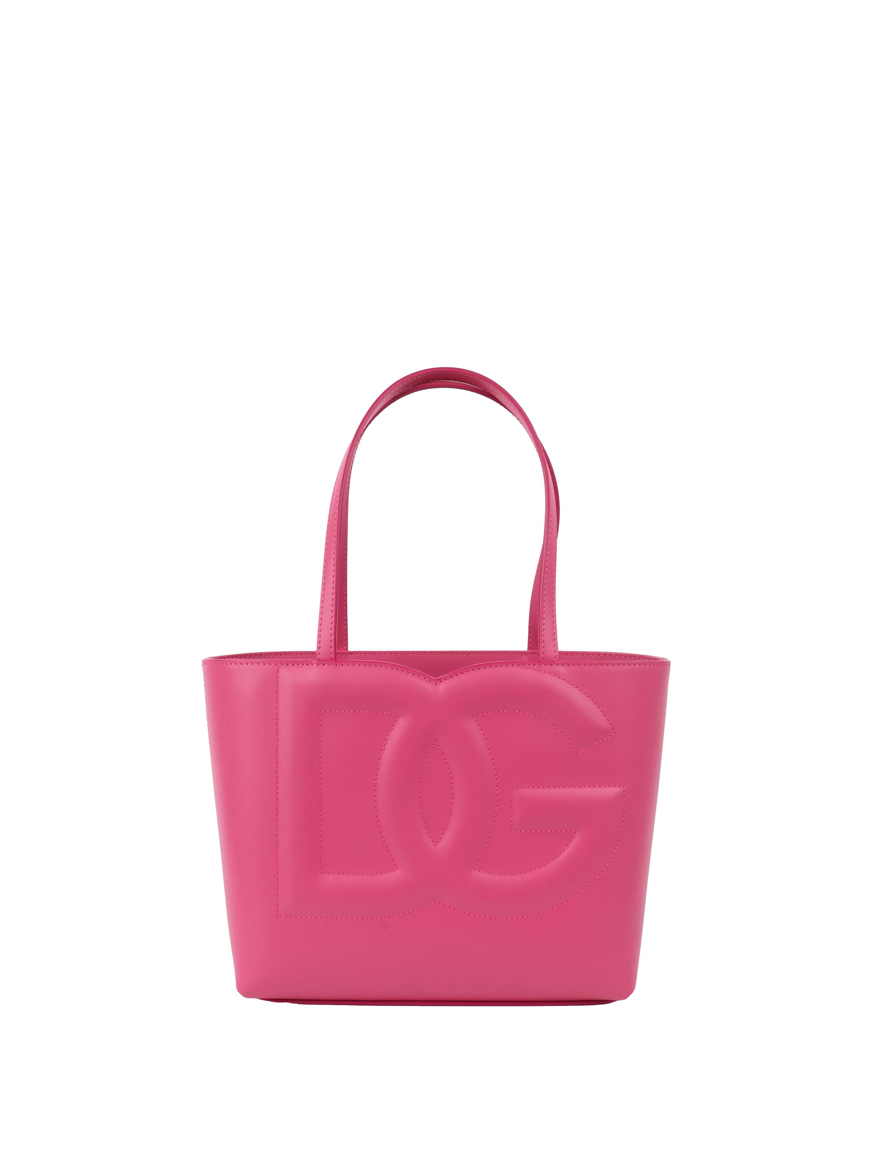 Dolce & Gabbana Pink Lilac Small Shopper Logo Bag.