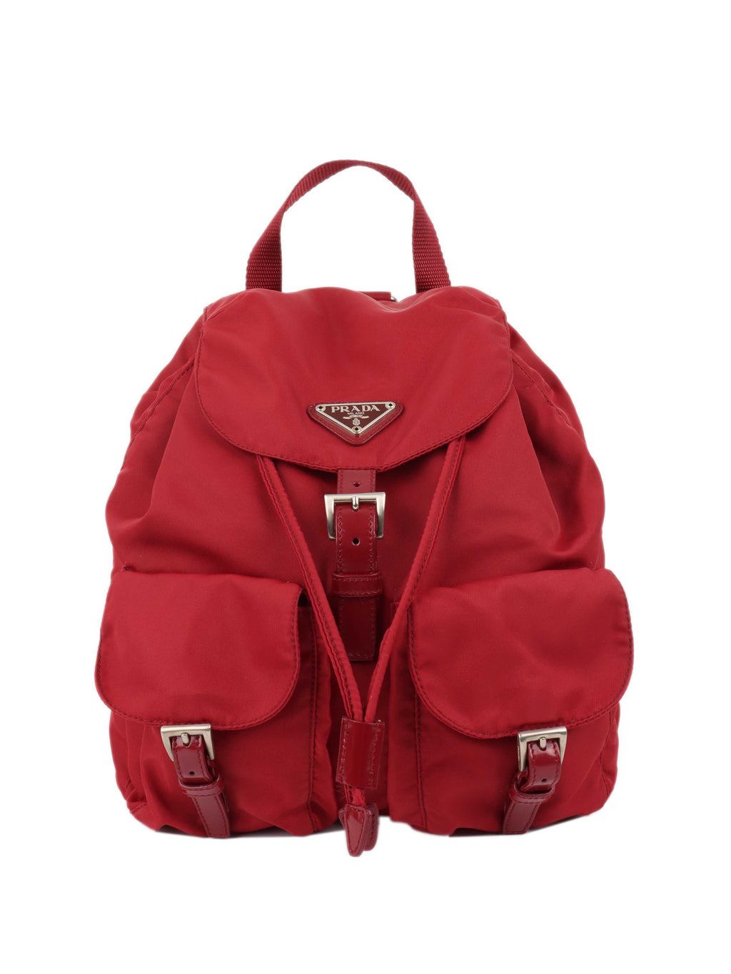 Prada Red Nylon Backpack.