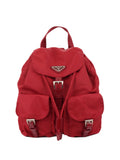 Prada Red Nylon Backpack.