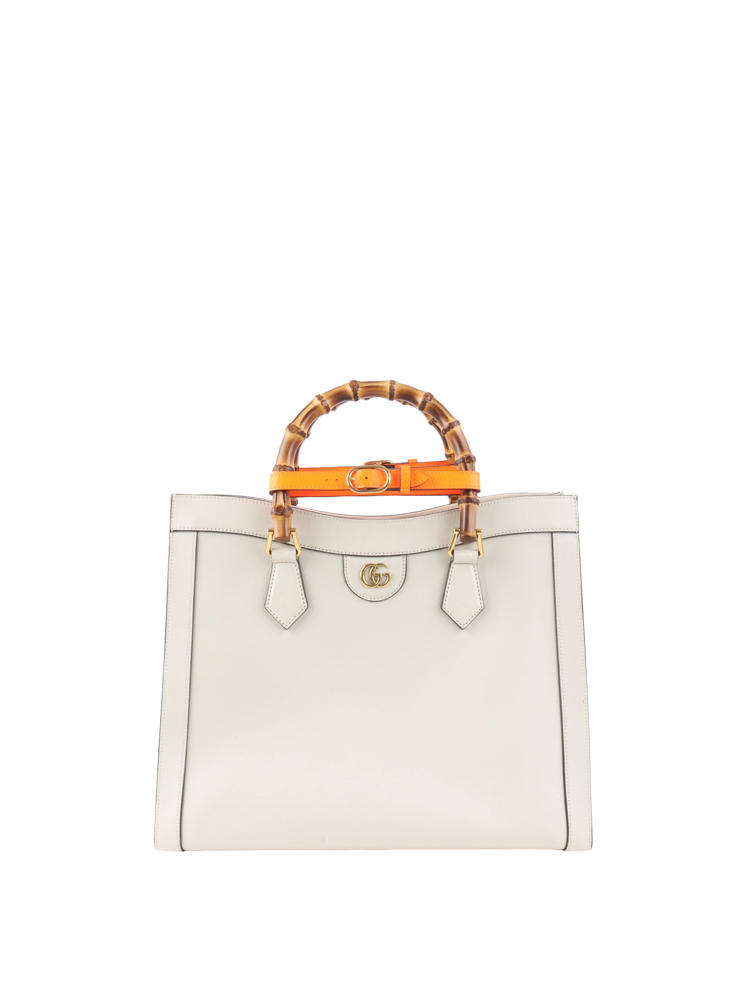 Gucci White Diana Large Tote Bag