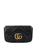 Gucci Black Super Mini Marmont Bag.