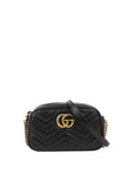 Gucci Small Black Marmont Camera Bag.