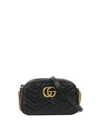 Gucci Small Black Marmont Camera Bag.