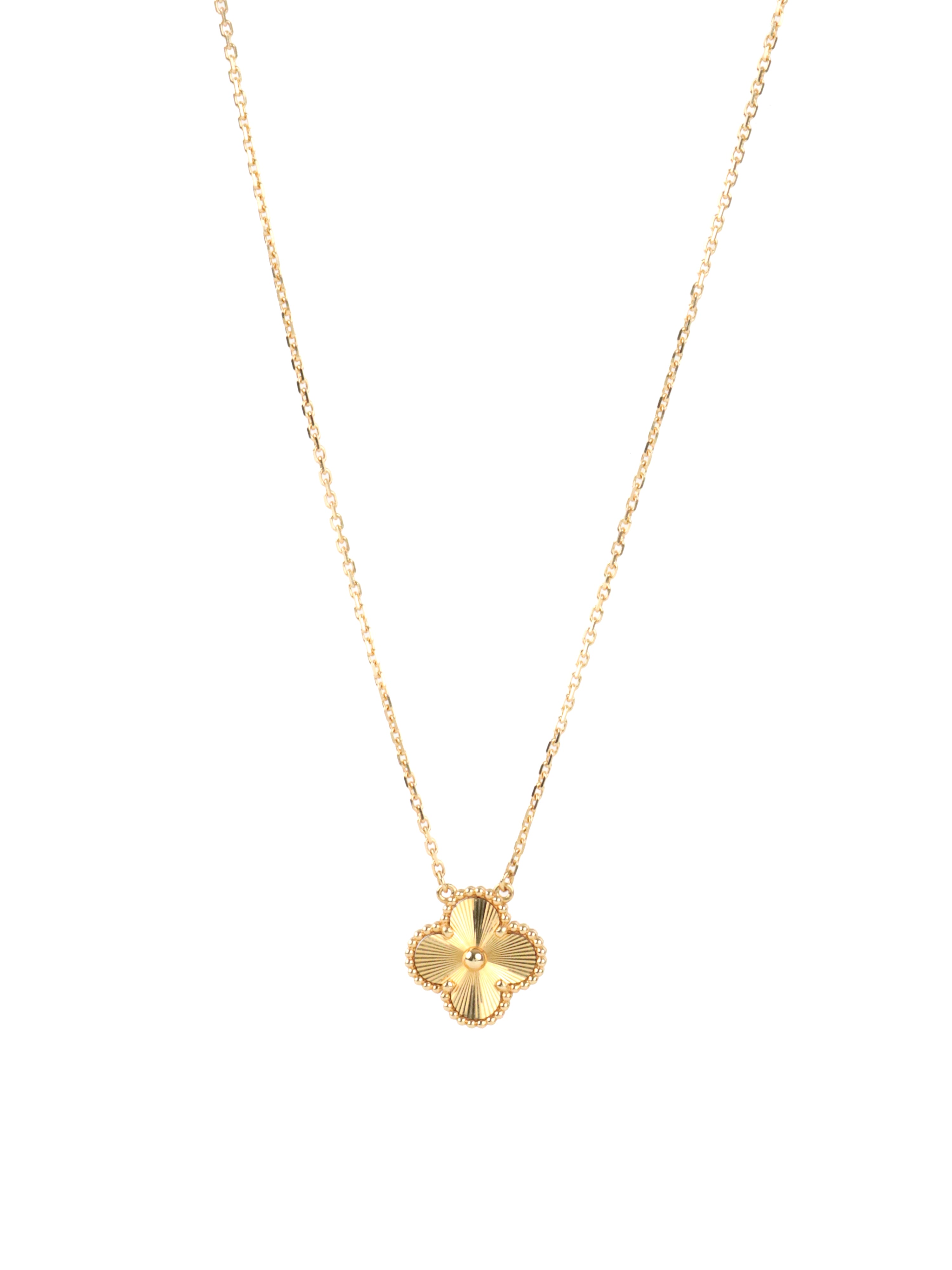 Van Cleef & Arpels Yellow Gold Vintage Alhambra Pendant
