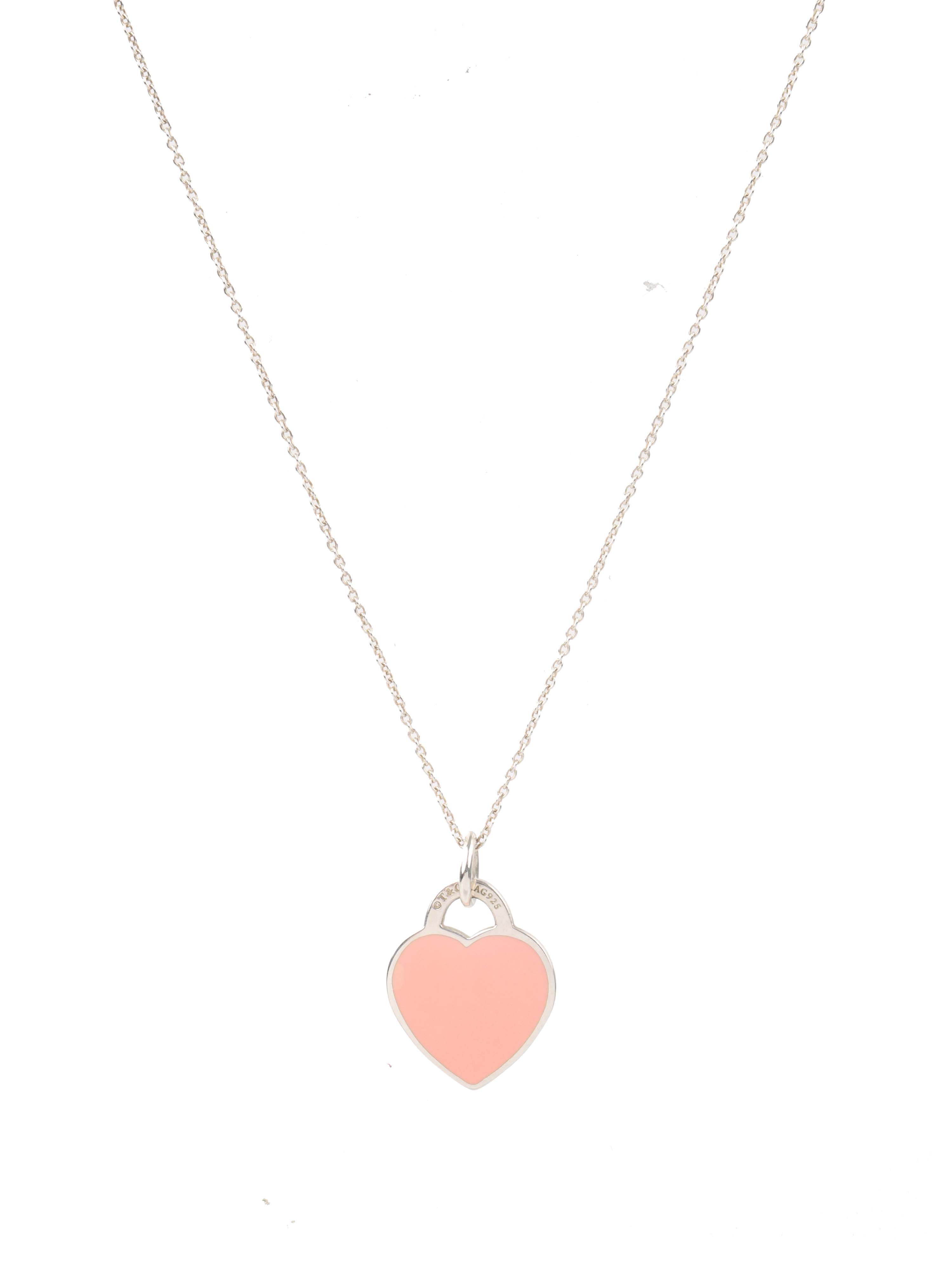 Tiffany Co Pink Heart Tag Necklace – Votre Luxe