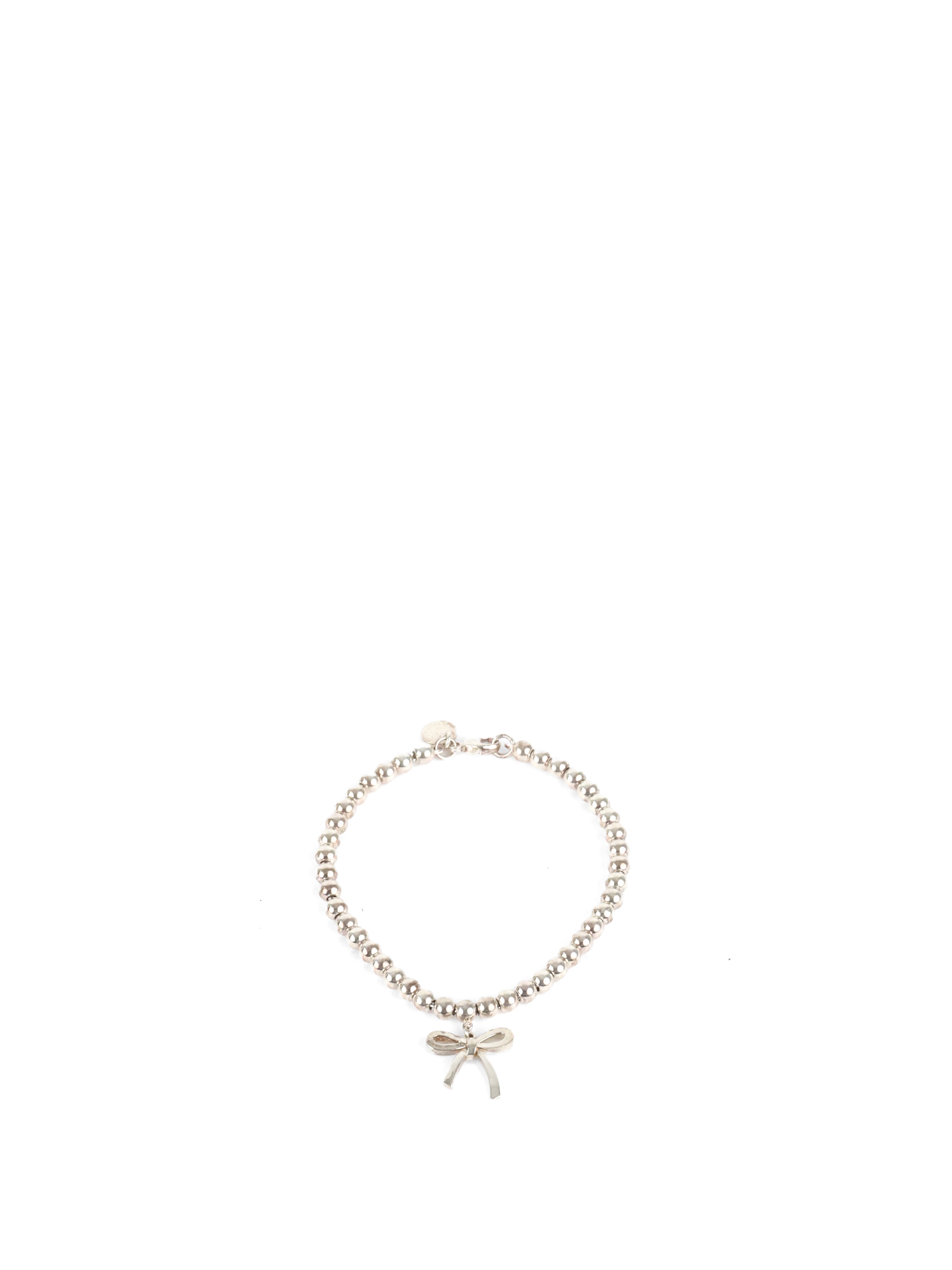Tiffany & Co Bow Charm Bead Bracelet