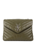 Saint Laurent Khaki Medium Loulou Bag.