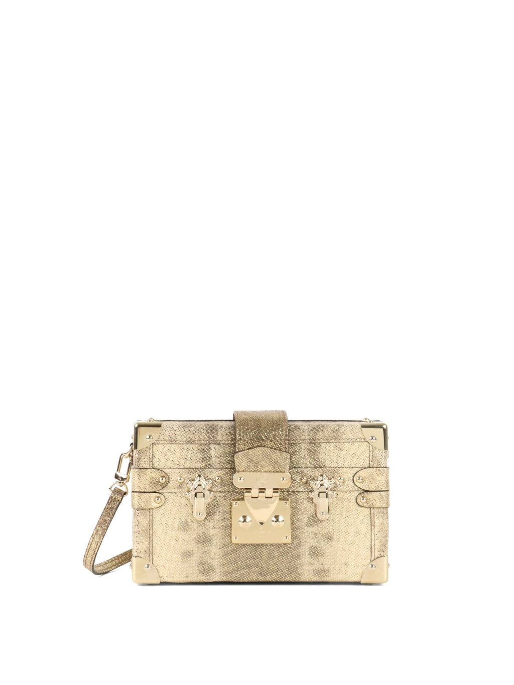 Louis Vuitton Metallic Gold Lizard Petite Malle