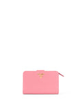 Prada Pink Zip Around Compact Wallet