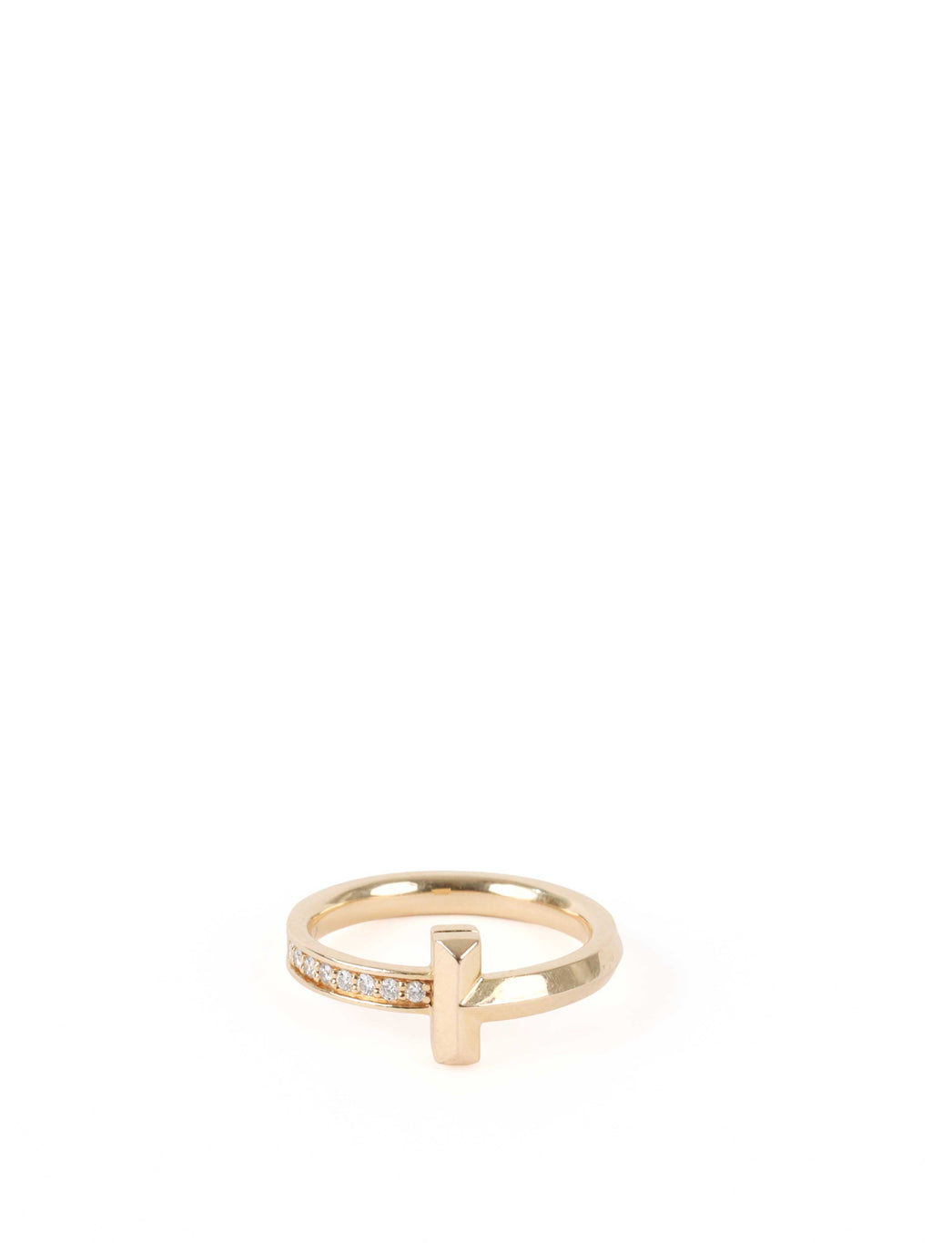 Tiffany and Co T1 Ring in Yellow Gold and Diamonds.