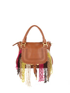 Chloe Marcie Medium Fringed Leather Tote Tan