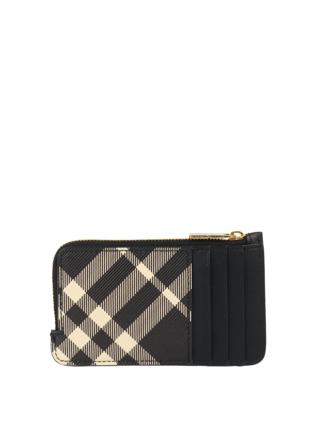 Burberry Black Check Somerset Card Case.