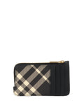 Burberry Black Check Somerset Card Case.