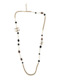 Chanel Multi-Gem & CC Logo Necklace.
