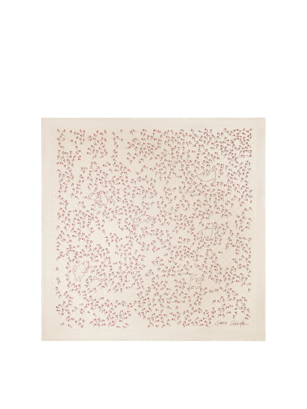 Louis Vuitton Beige LV Mice Monogram Classique Shawl