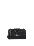 Chanel Black Quilted Lambskin & Caviar CC Flap Bag SHW.