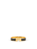 Hermes Noir Clic H Bracelet GHW