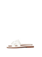 Hermes Oran Sandals White Size 37