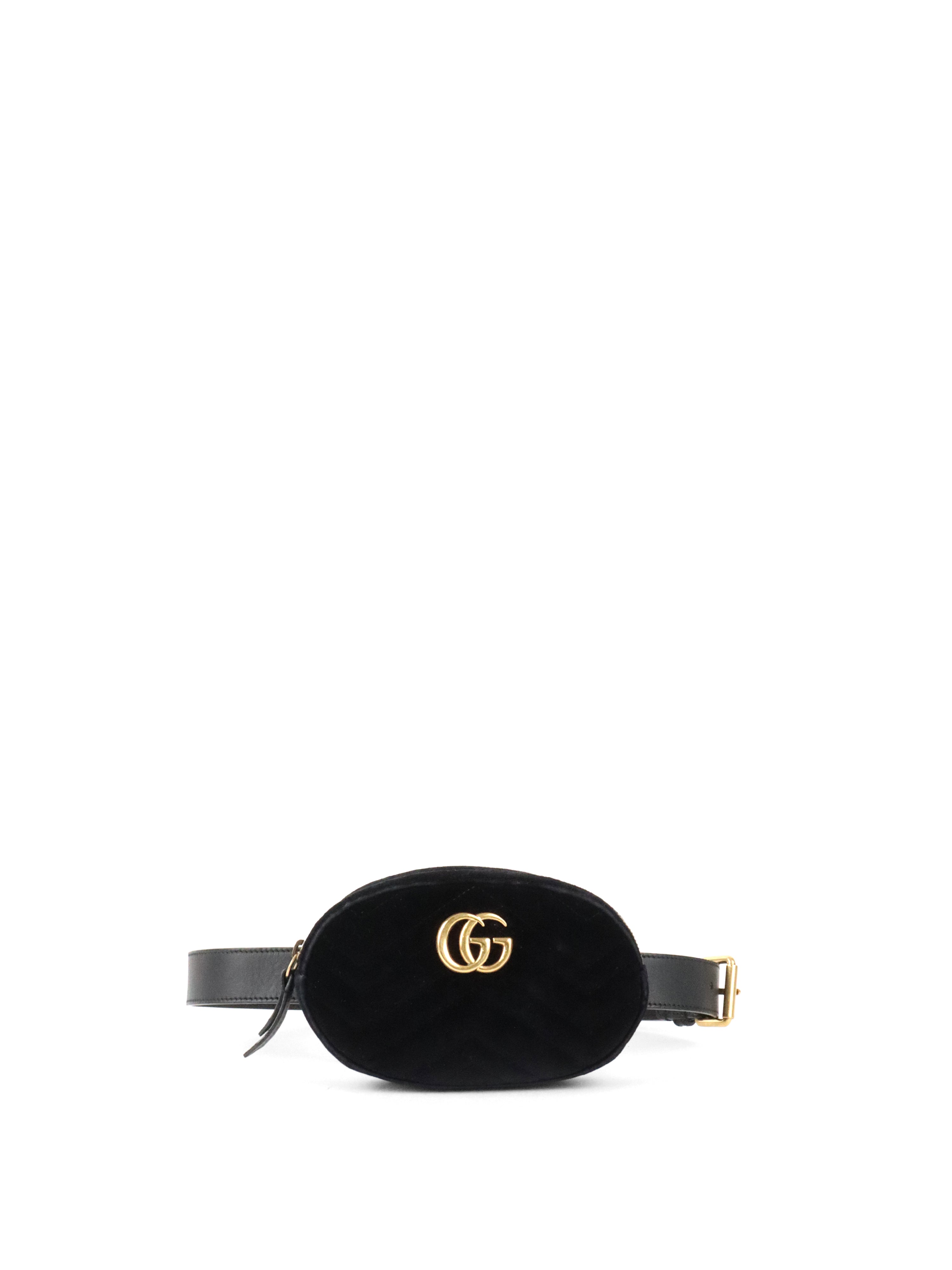 Gucci Black Velvet Belt Bag