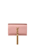 Saint Laurent Pink Satin Small Kate Tassel Bag GHW